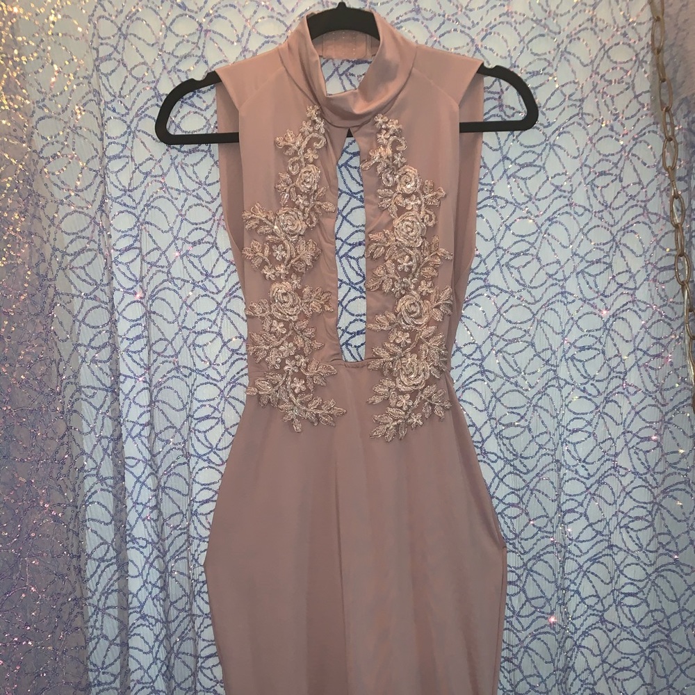 Body con floral embellished dress